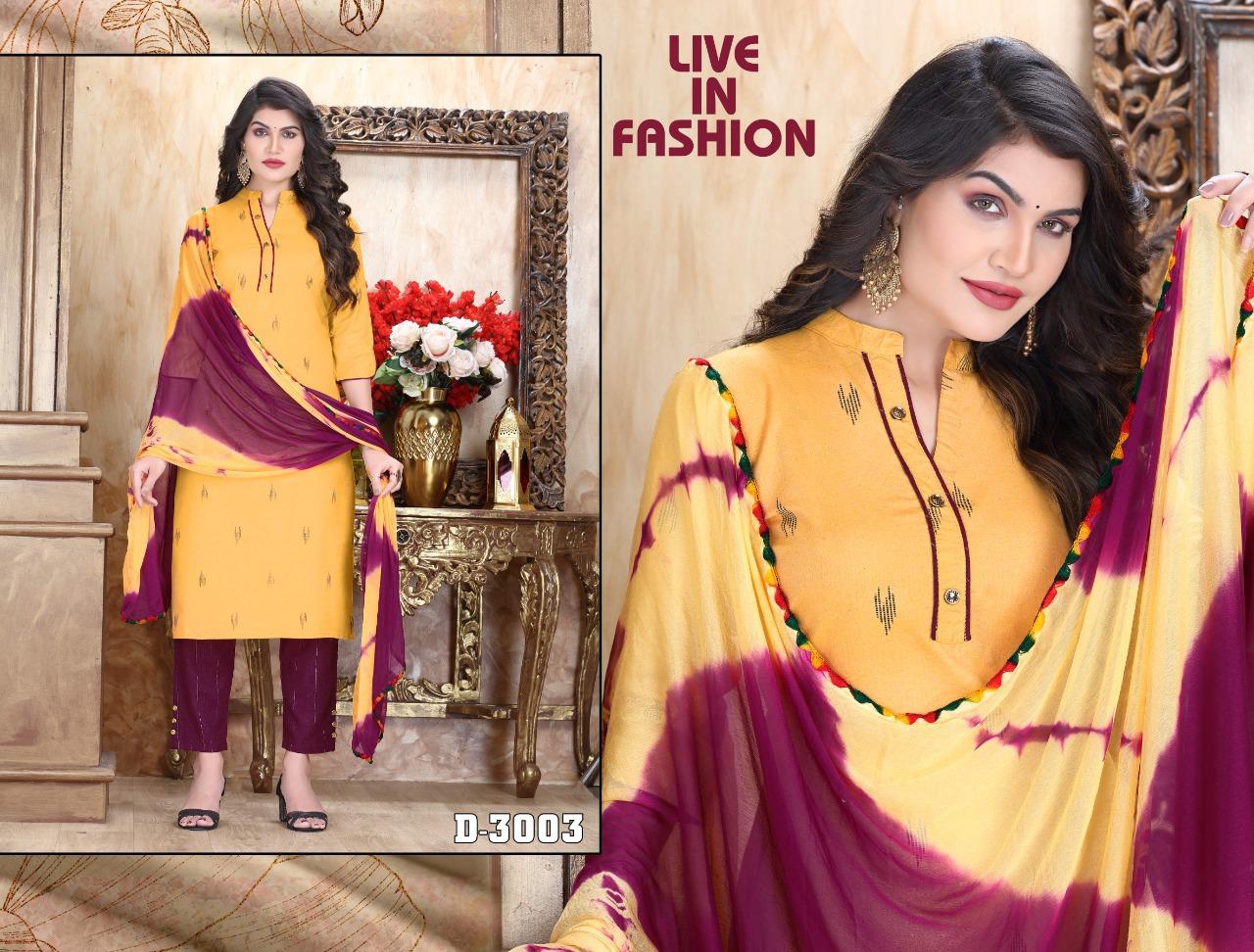 Riyaa Diamond 1 Cotton Printed Casual Wear Ready Made Suit Collection